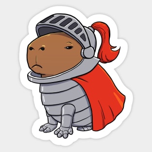 Capybara Knight Costume Sticker